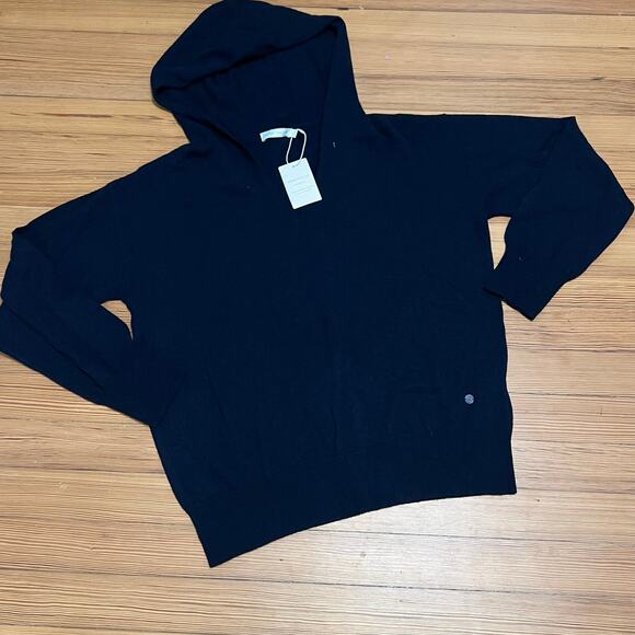 $345 Peter Millar Women's Summer Cashmere Hoodie Small New V Neck Navy Classic - Picture 1 of 5